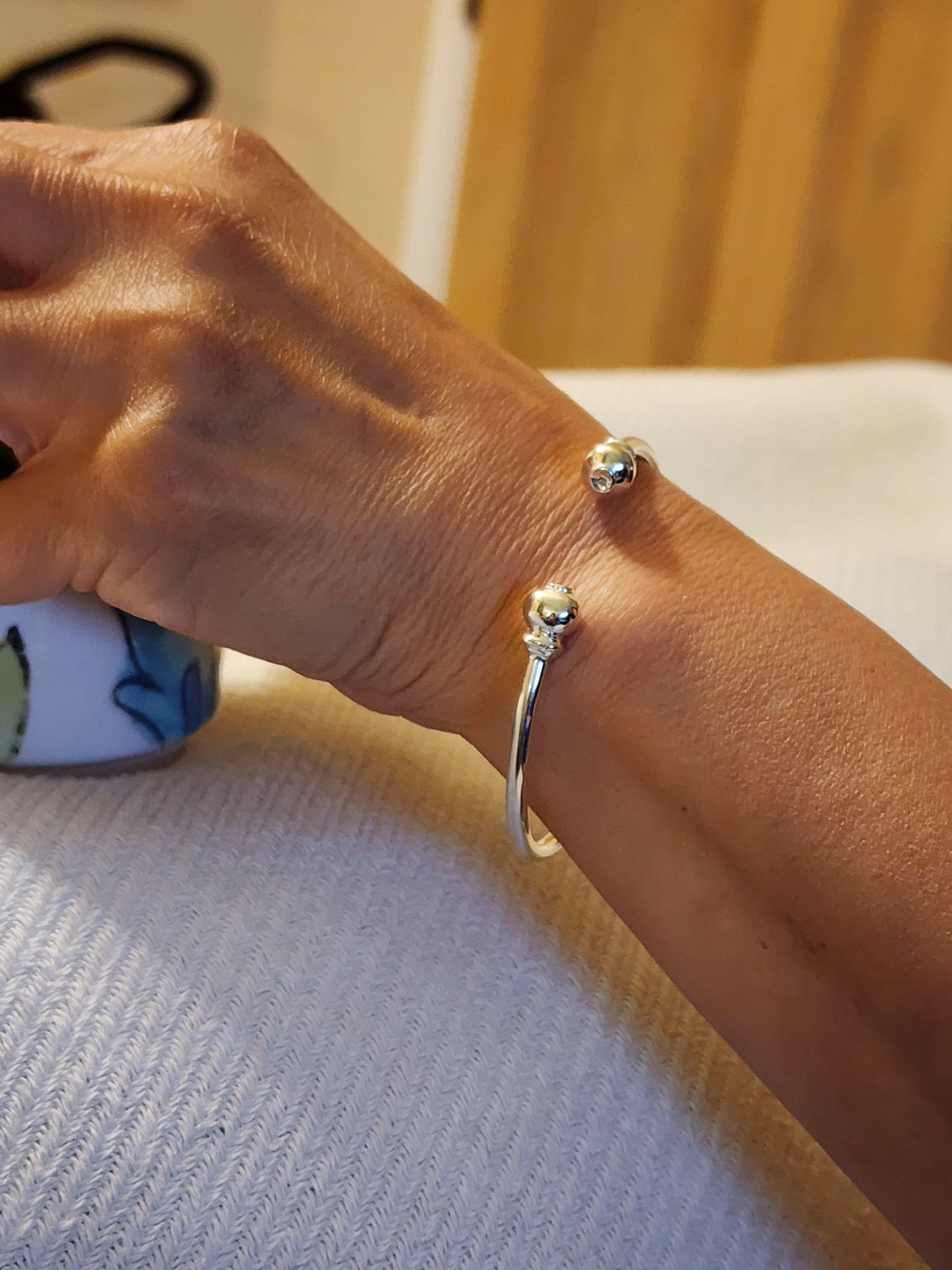 Unisex Silver Cuff Bracelet, ROYA