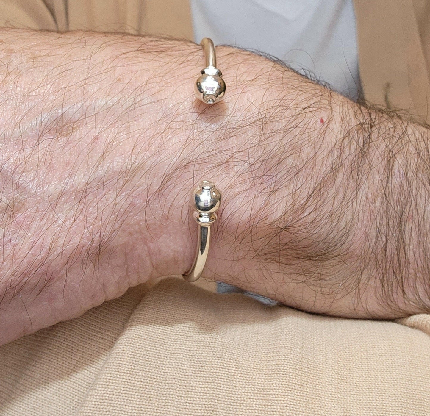 Unisex Silver Cuff Bracelet, ROYA
