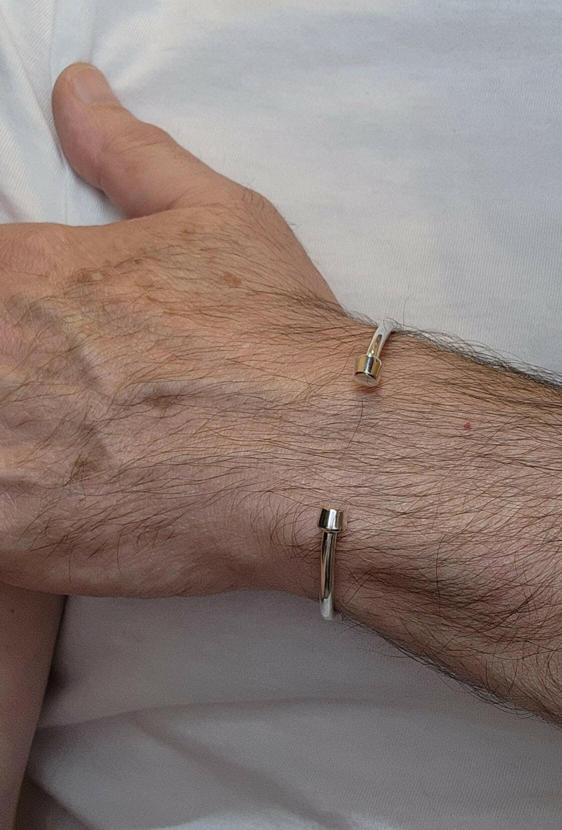 unisex silver cuff bracelet
