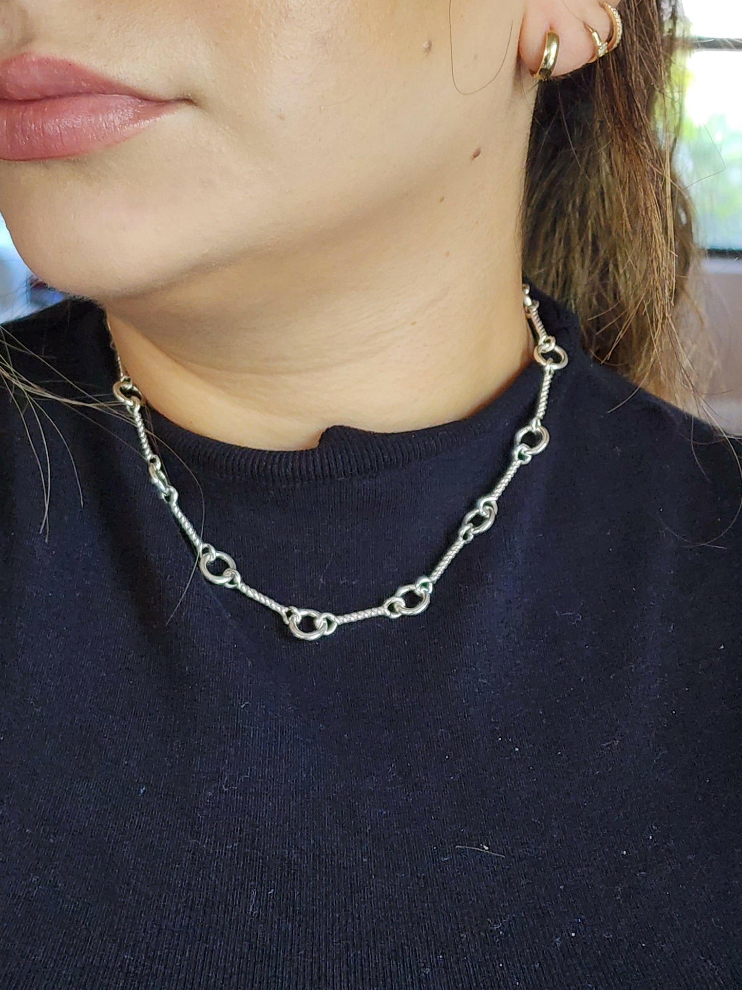 Women's Silver Necklace, DOTTY