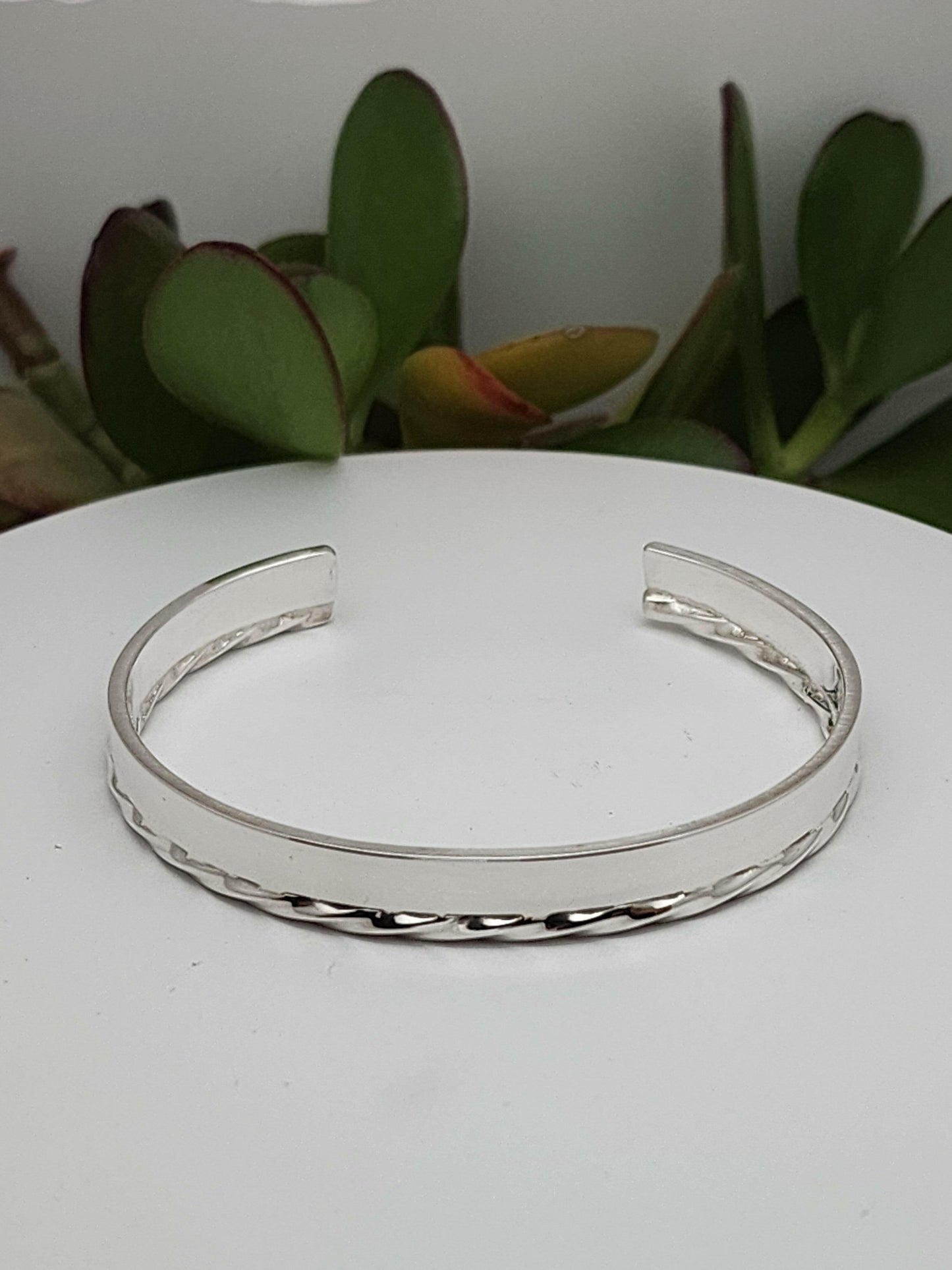 Men's silver Cuff Bracelet