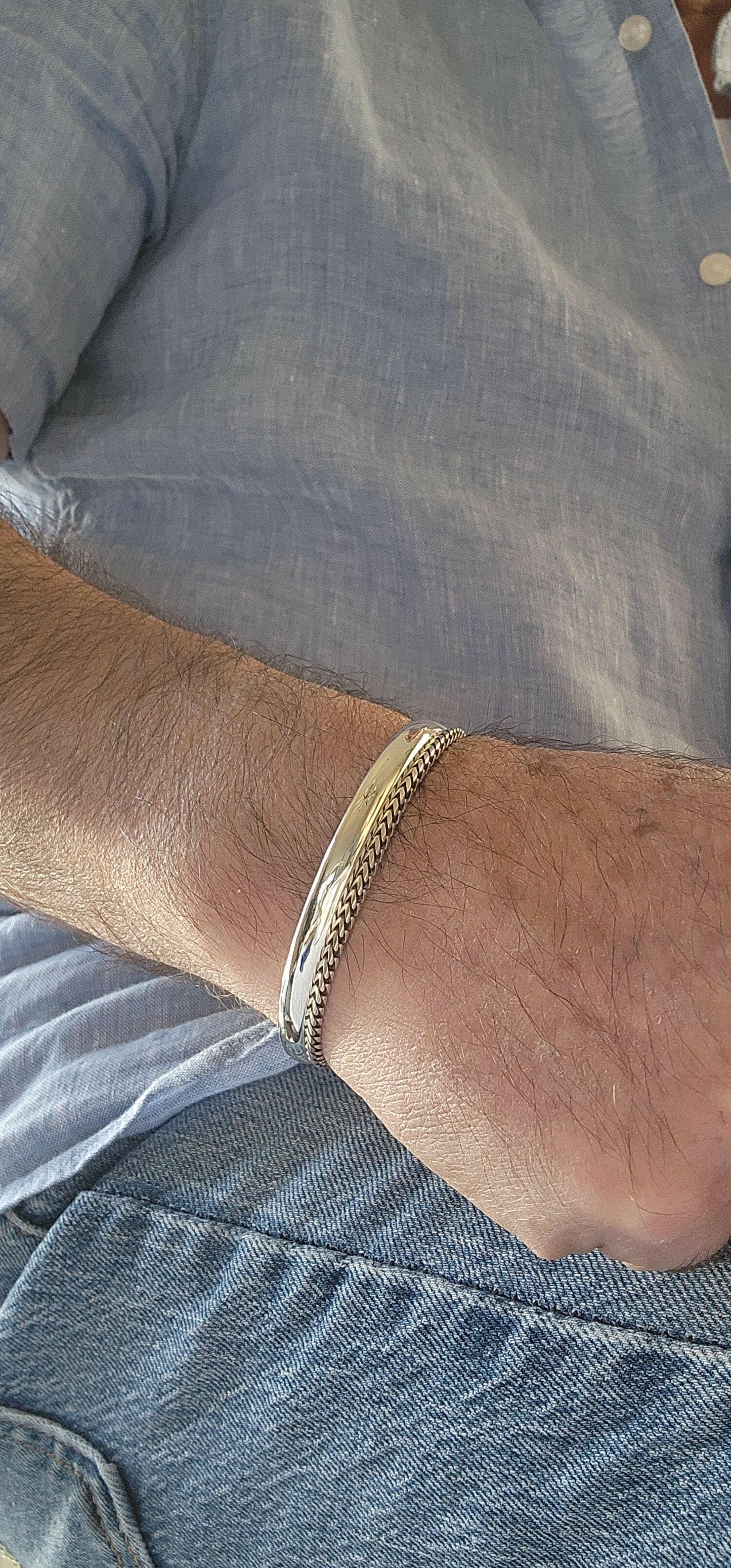 Men's Silver Cuff Bracelet