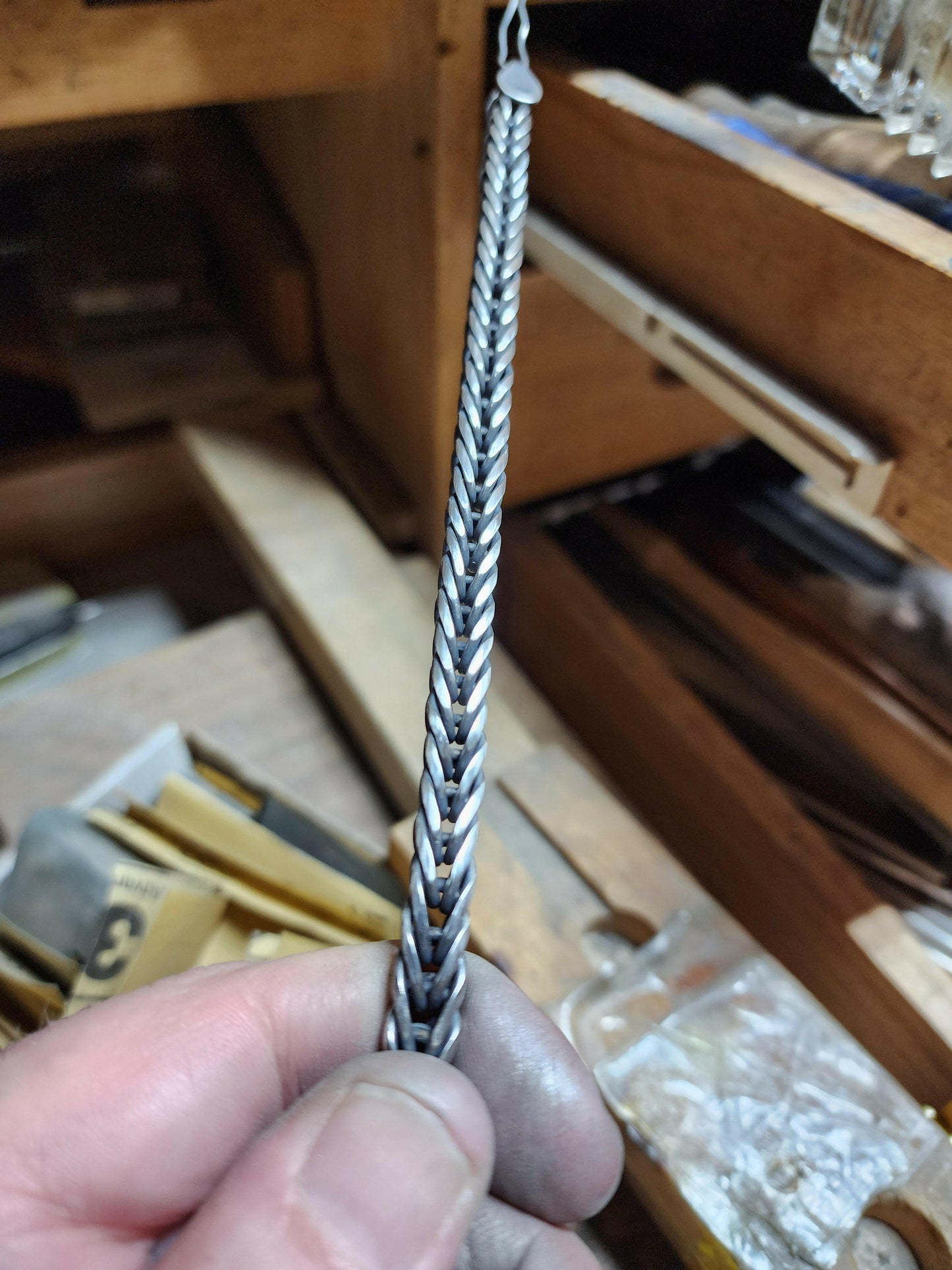 Men's Silver Bracelet, Fox Tail