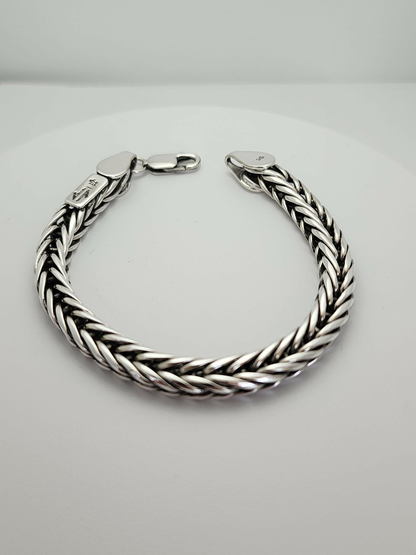 Men's Silver Bracelet, Fox Tail