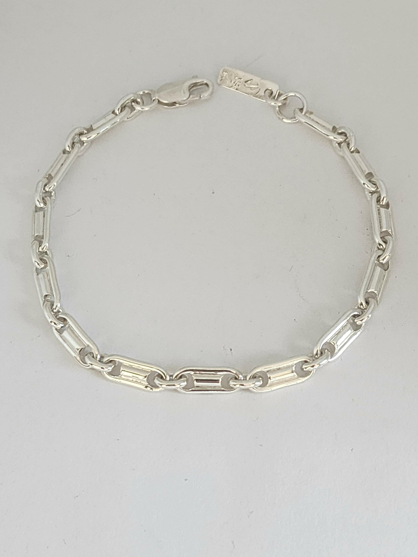 Unisex silver link bracelet, CRIS