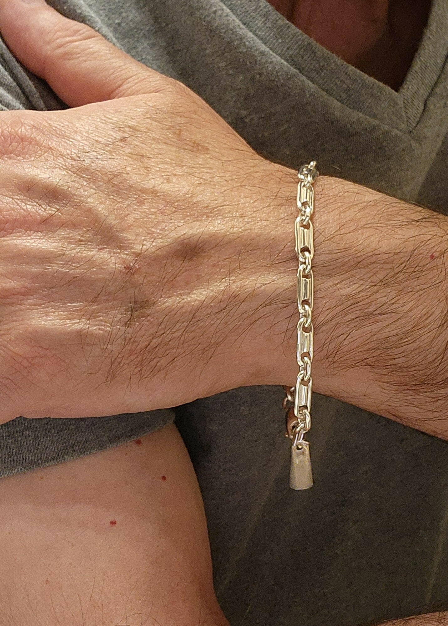 Unisex silver link bracelet, CRIS