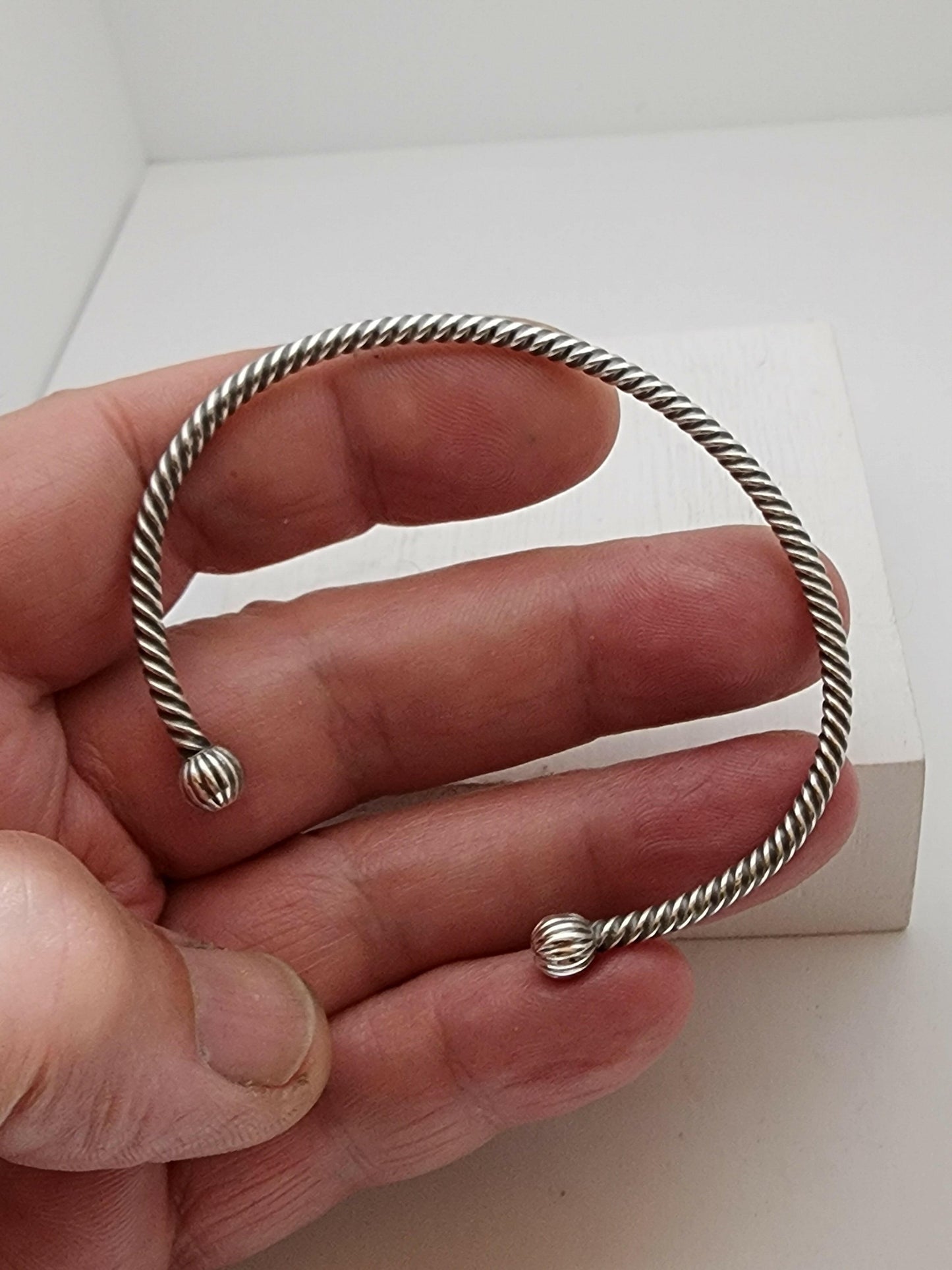 Silver Wier Cuff Bracelet