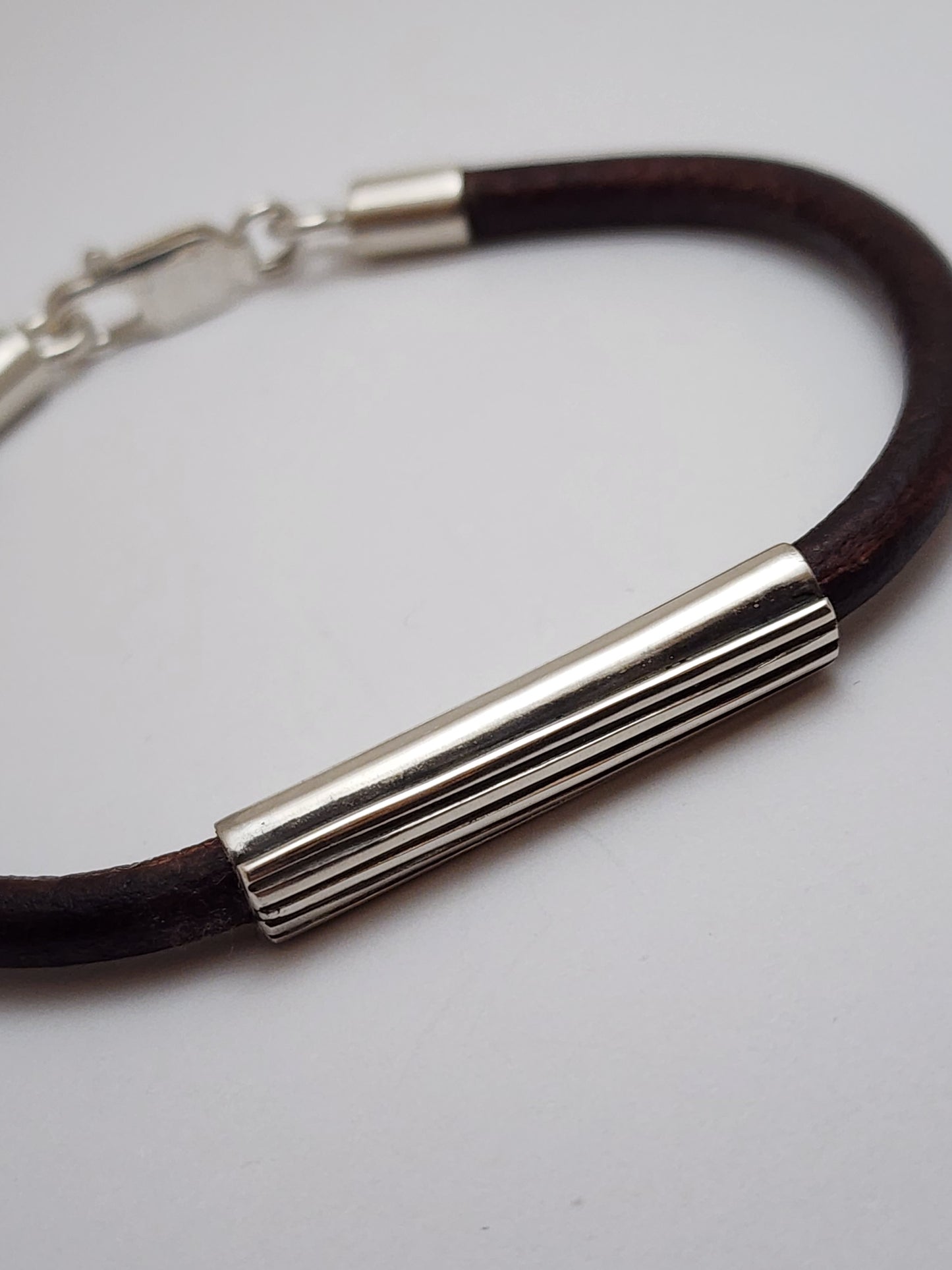 Leather and Silver Bracelet 2