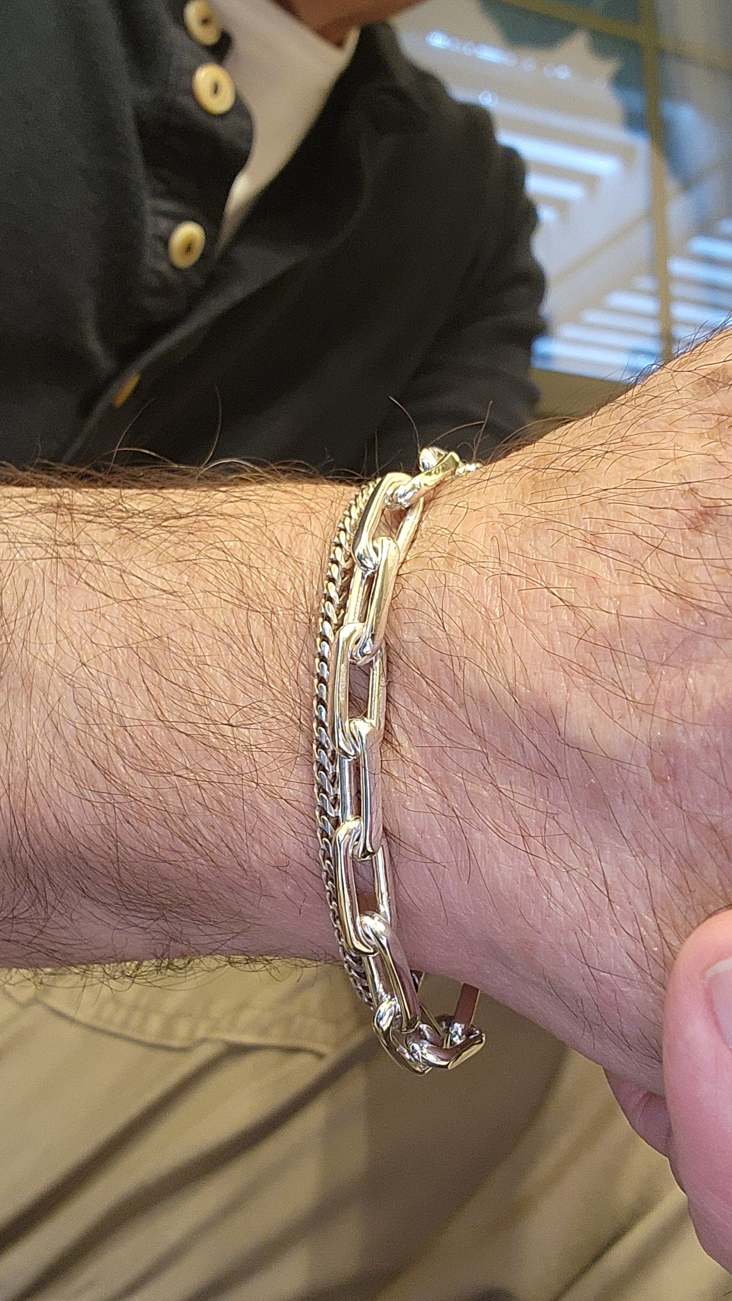 Men's chain bracelet,,, HERMAN