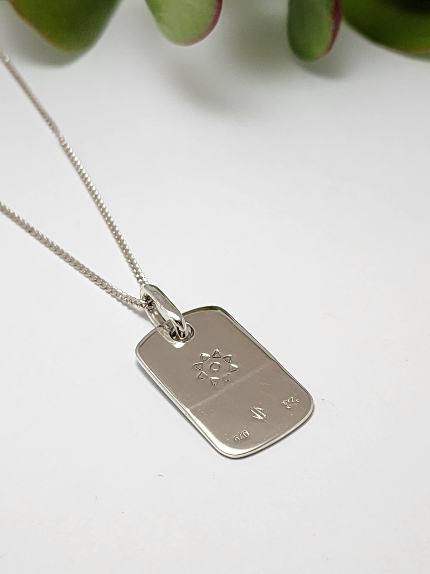 Tag Silver Necklace Unisex