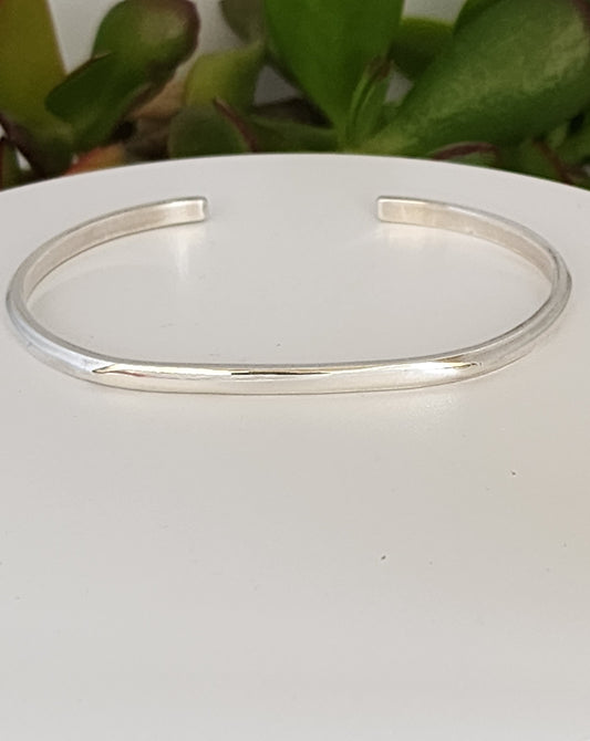 Unisex silver cuff bracelet