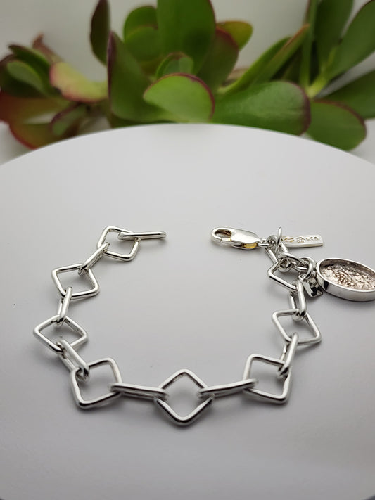 Silver Link Bracelet for Women,,,DONYA