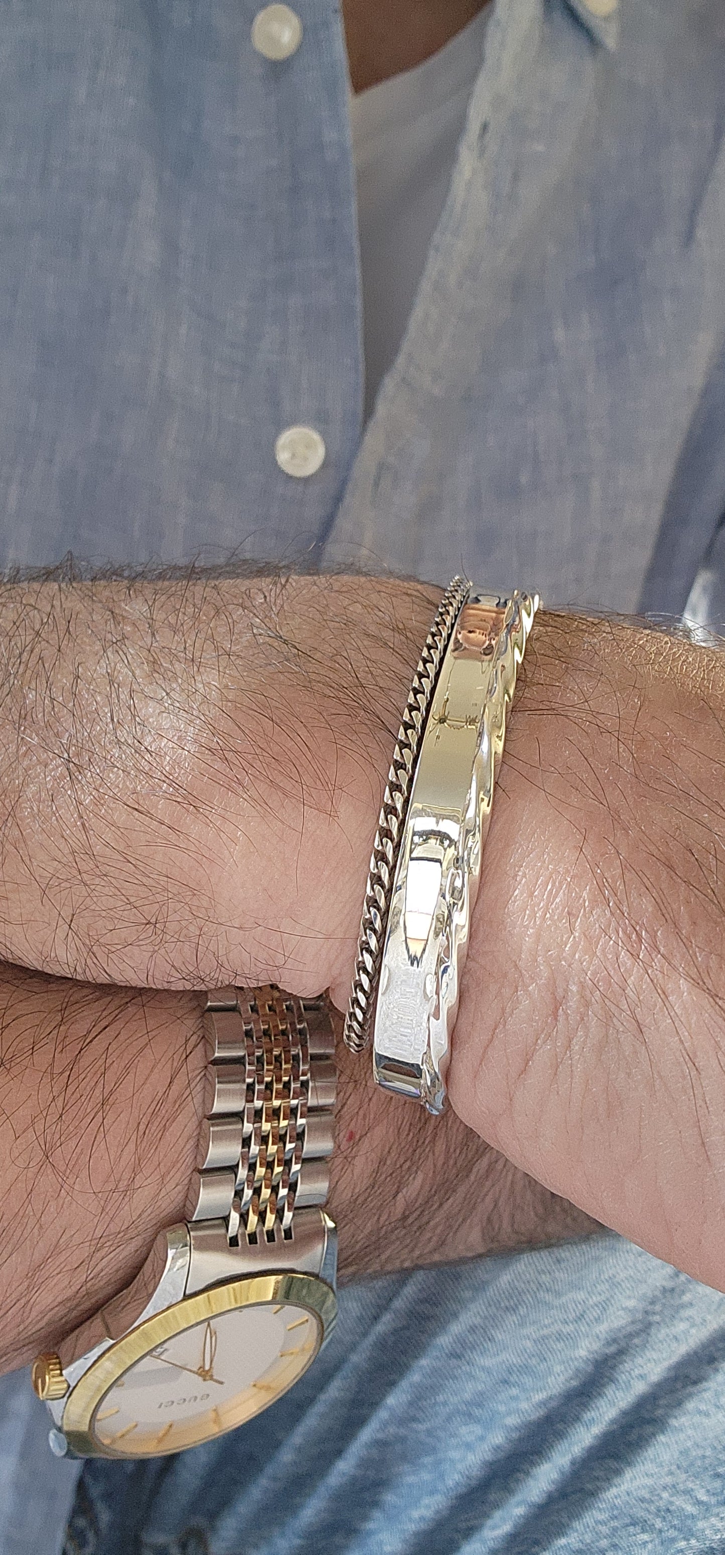 Men's silver Cuff Bracelet,, KAVEH