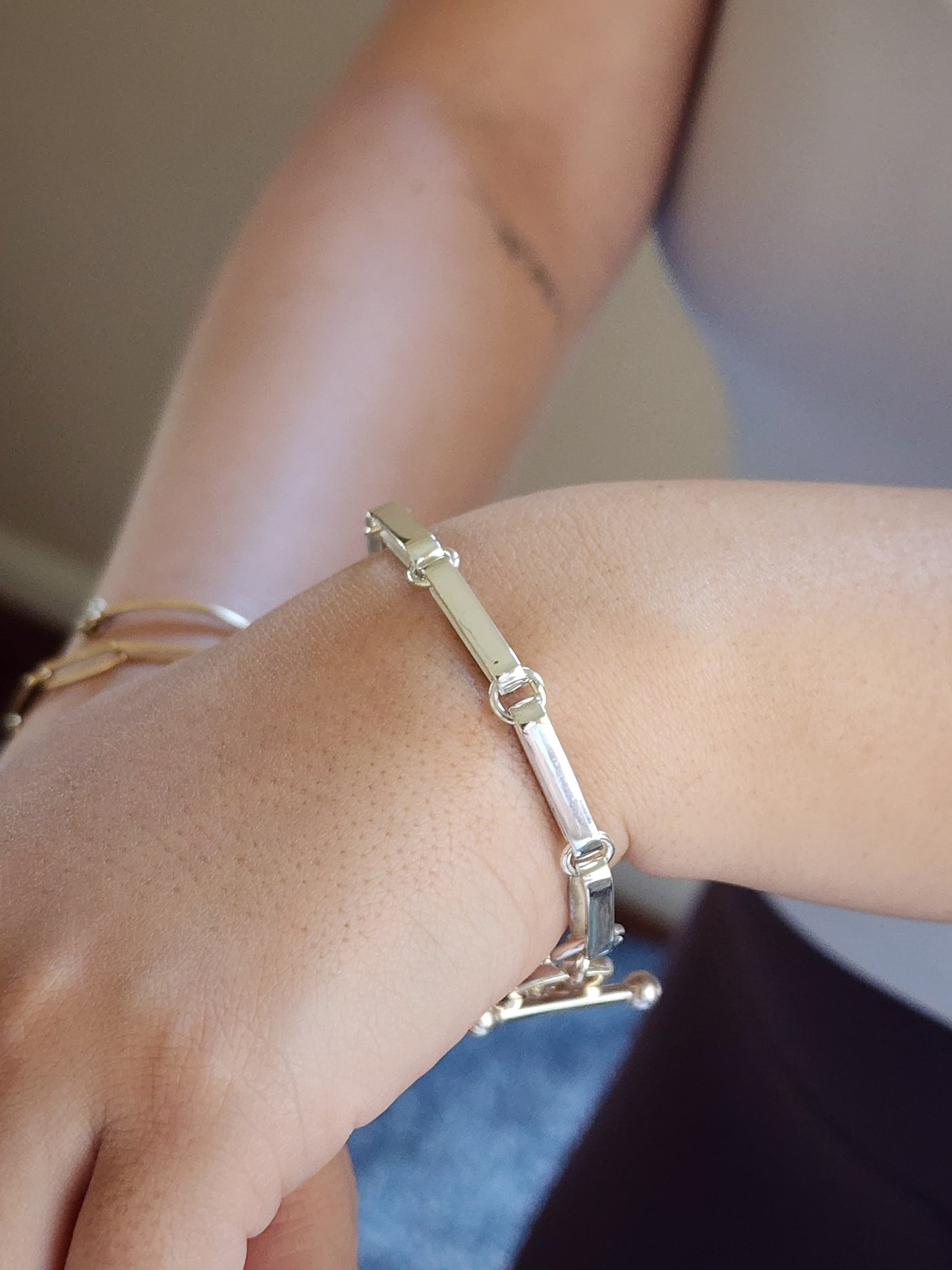 Women's Silver Link Bracelet,, AMBRA