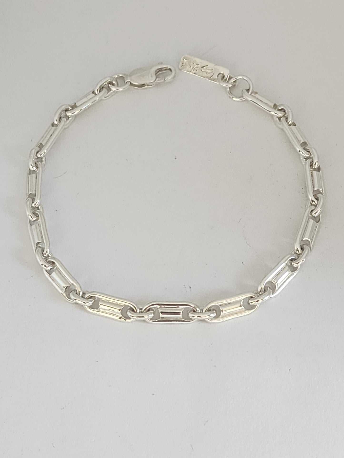 Unisex silver link bracelet,, CRIS