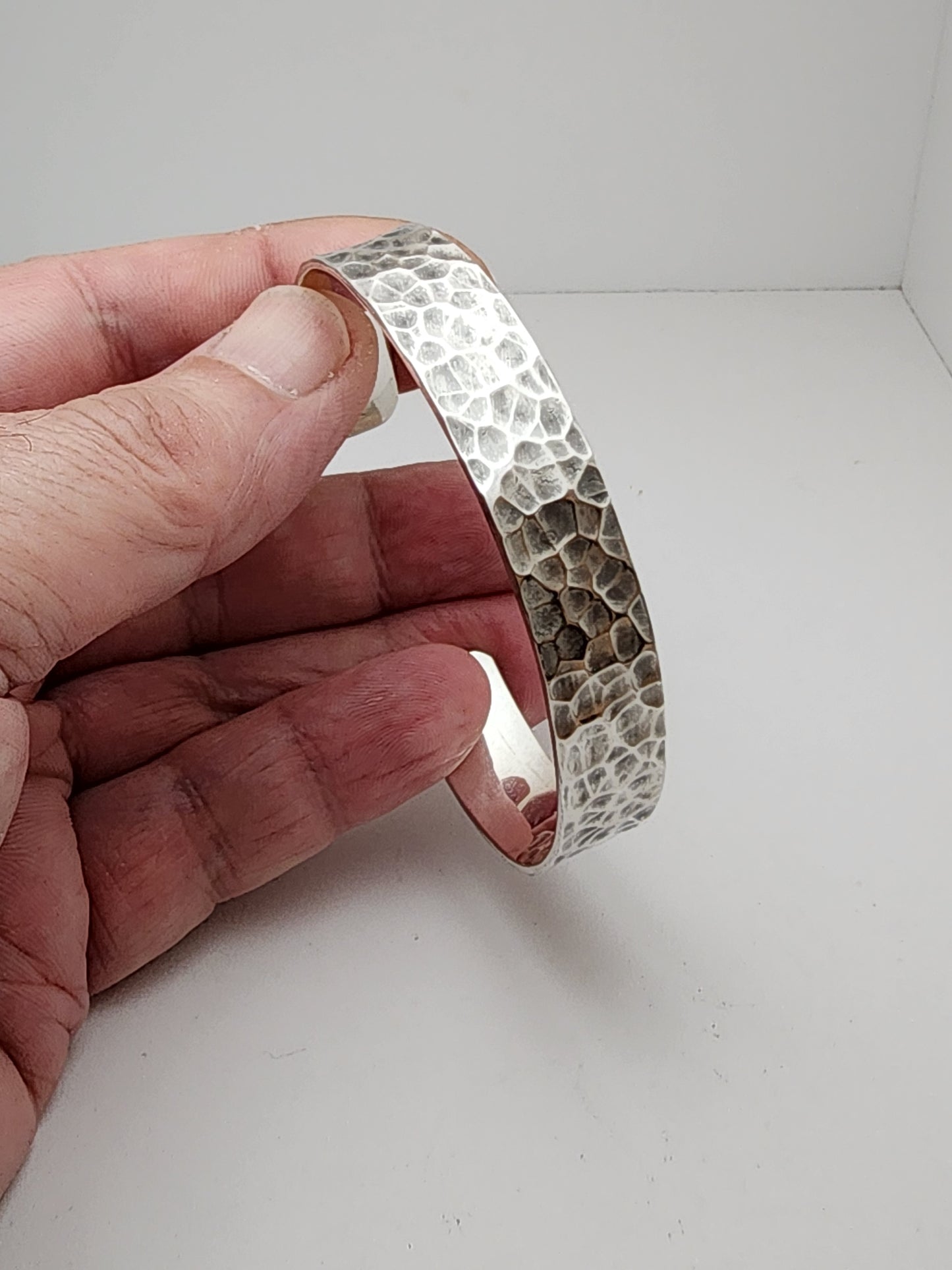 Hammered Silver Cuff Bracelet,,  CHISTA