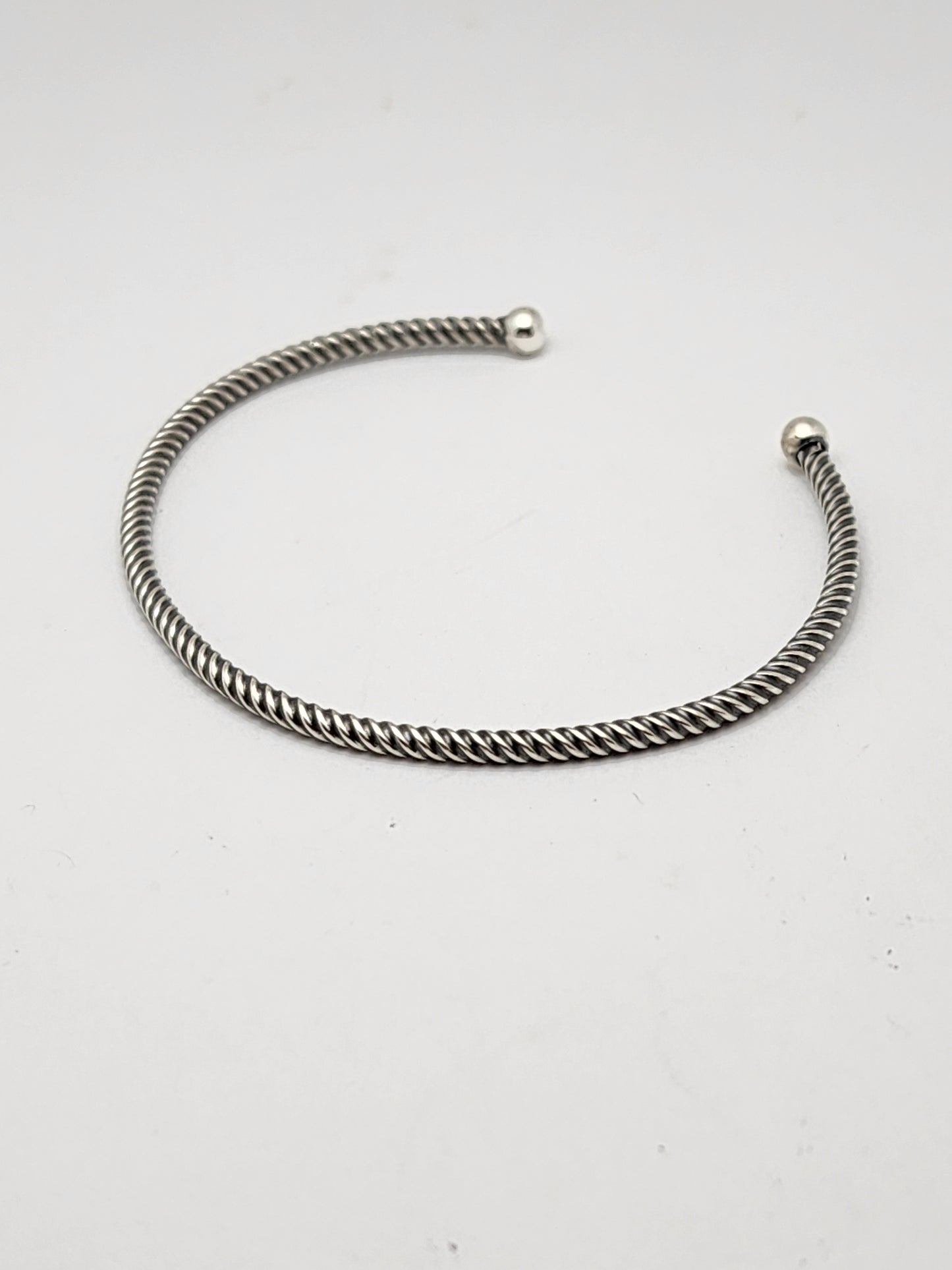 Twisted Silver Wier Cuff Bracelet