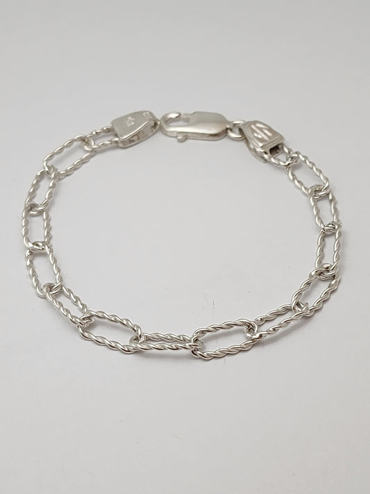 Silver Chain Link Bracelet,,, AHOO