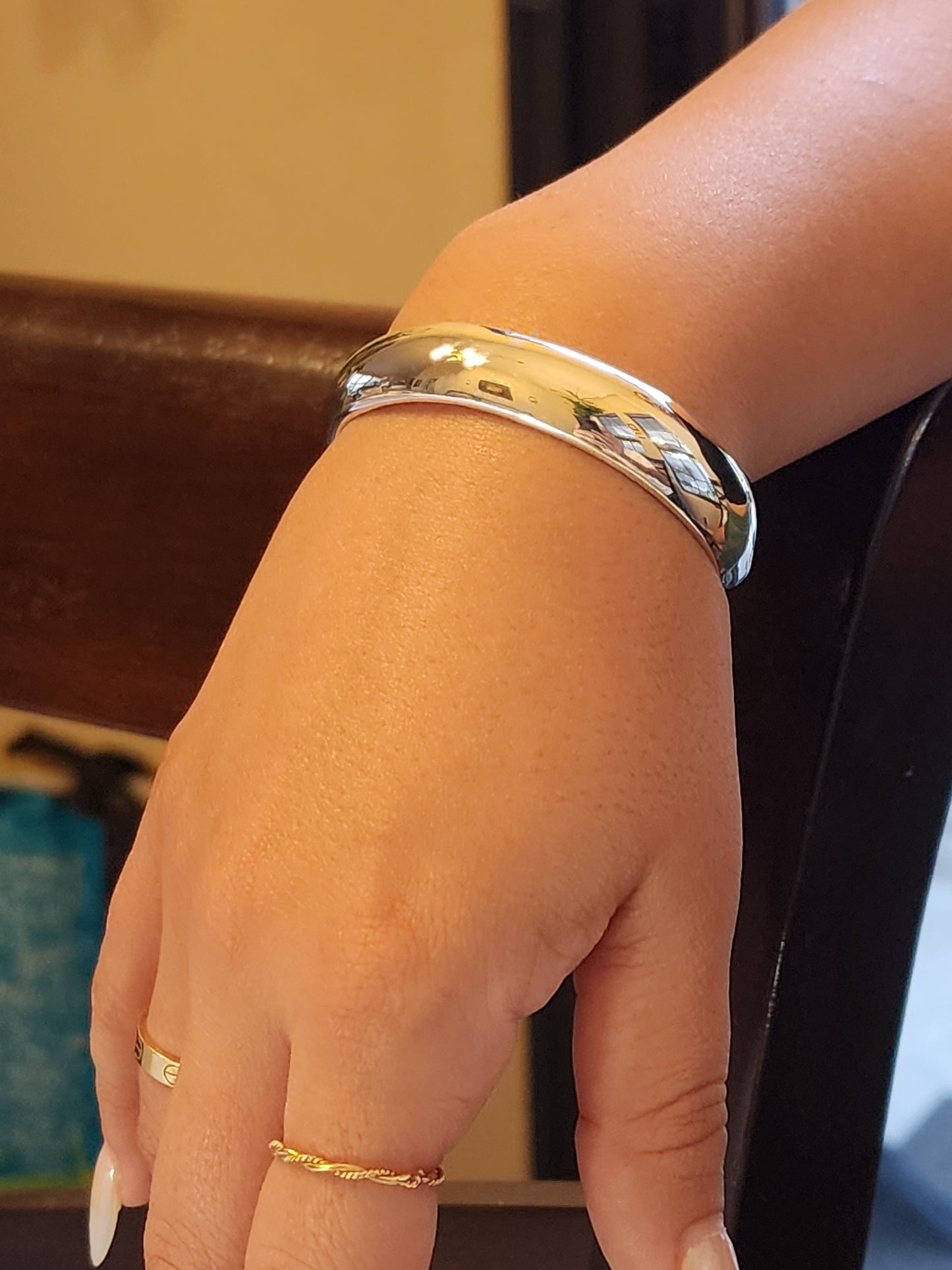 Dome Silver Cuff Bracelet