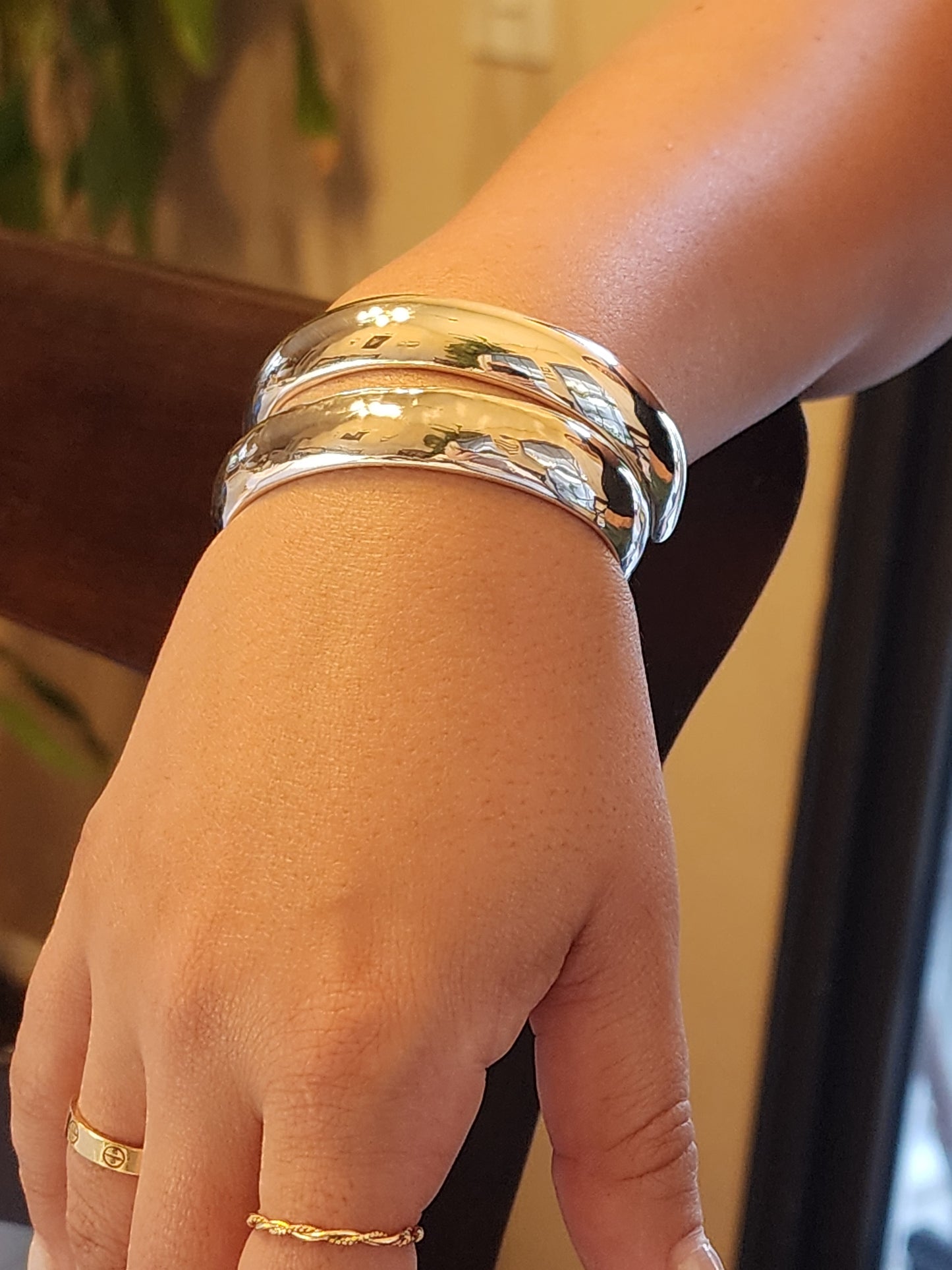 Dome Silver Cuff Bracelet