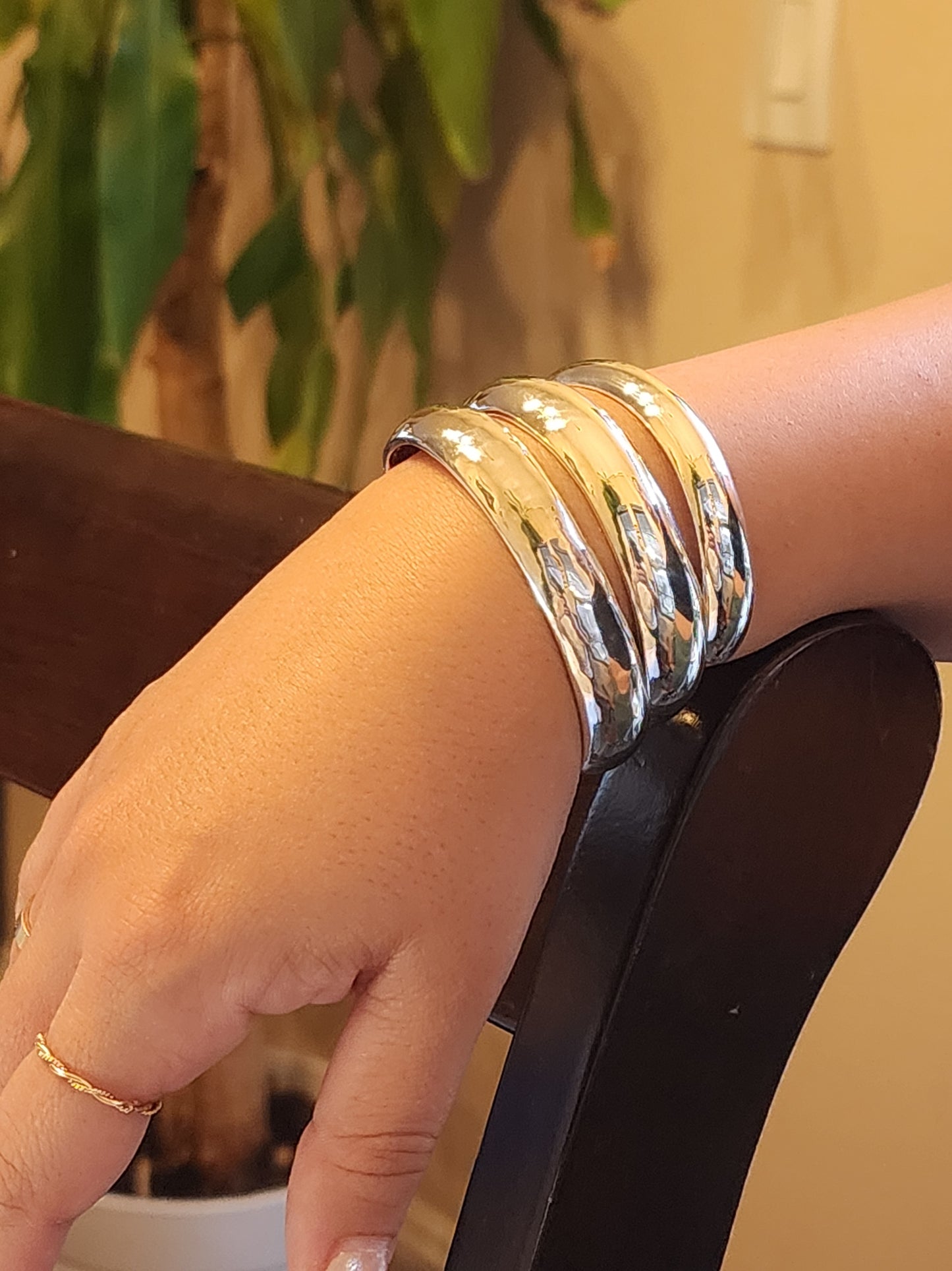 Dome Silver Cuff Bracelet