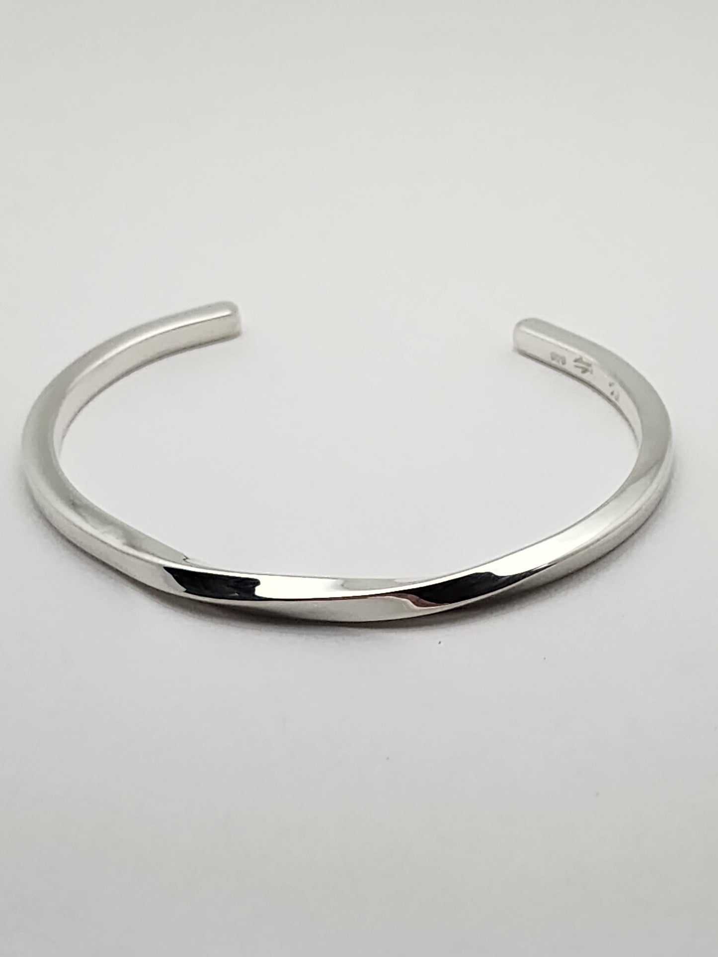 Silver Cuff Bracelet, TWISTED