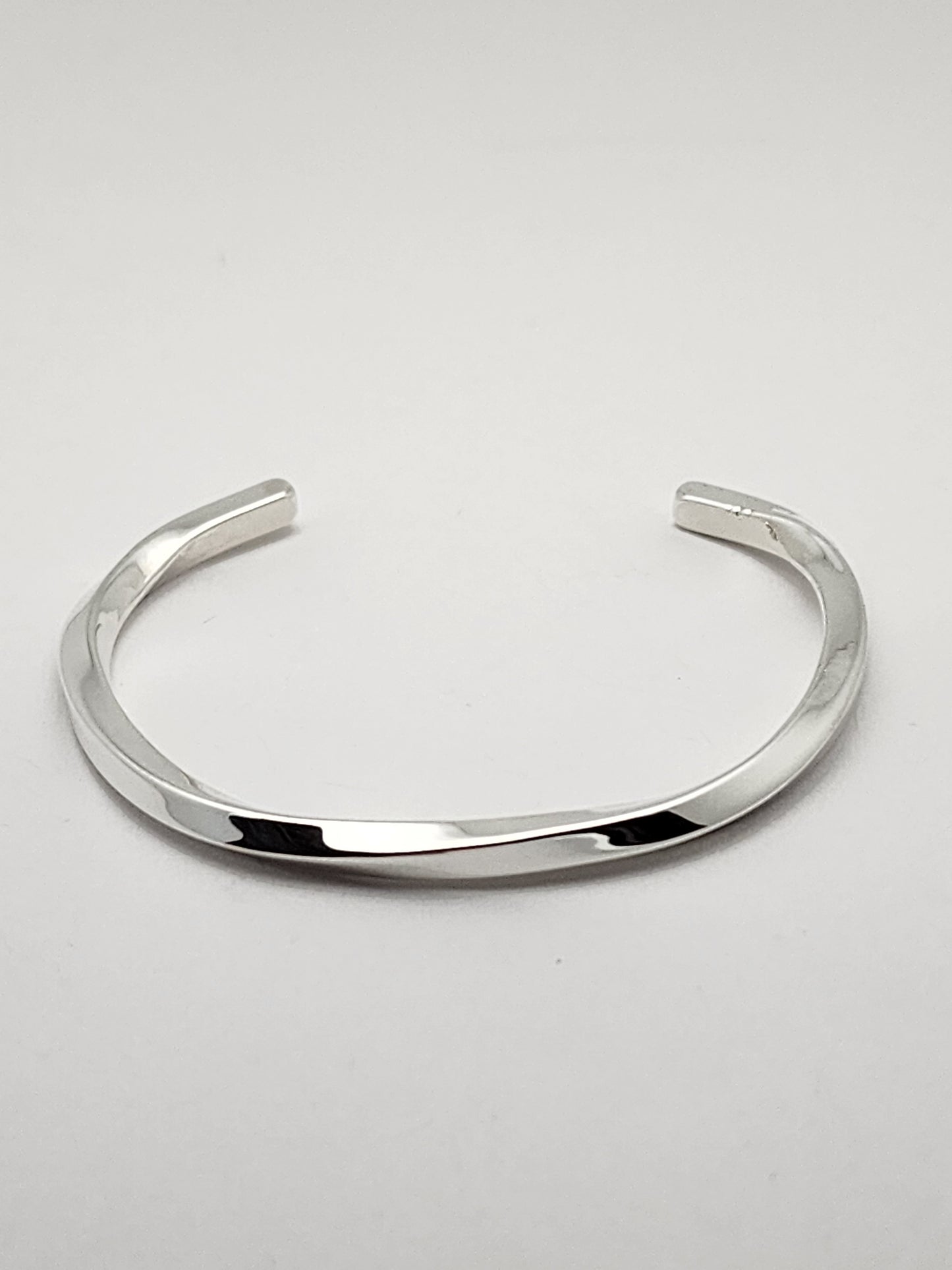 Silver Cuff Bracelet, TWISTED