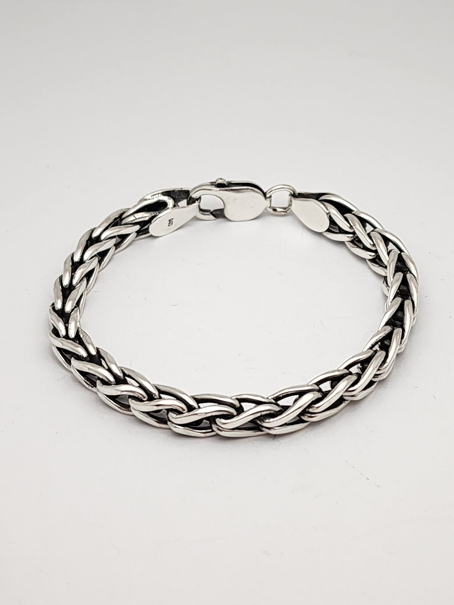 Silver men's bracelet, Foxtail